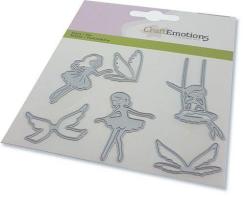 CraftEmotions Stanz- und Prägeschablone 6tlg - 3 Elfen 