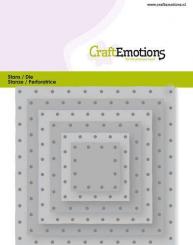 CraftEmotions Stanz- und Prägeschablone 6tlg - Nieten - Quadrat Vintage 