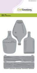 CraftEmotions Stanz- und Prägeschablone - Kiste, Flaschen groß 