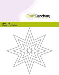 CraftEmotions Stanzschablone 4tlg - Rahmen - Stern 8-Punkt 
