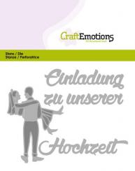 CraftEmotions Stanzschablone - Text Deutsch - Einladung Hochzeit 