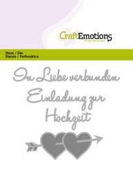 CraftEmotions Stanzschablone - Text Deutsch - In Liebe verbunden 