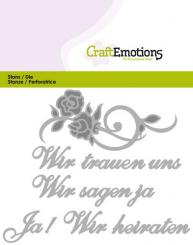 CraftEmotions Stanzschablone - Text Deutsch - Wir trauen uns 