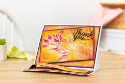 Crafter's Companion Gemini 3D Prägefolder (12,7 x 17,9cm) + Schablone - Rose Hip 