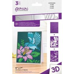 Crafter's Companion Gemini 3D Prägefolder (12,7x17,8cm)+ Schabl. - Kolibri 