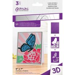 Crafter's Companion Gemini 3D Prägefolder (12,7x17,8cm)+ Schabl. - Schmetterling 