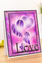 Crafter's Companion Gemini 3D Prägefolder (12,7x17,9cm) + Schablone - Herzen 