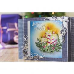 Crafter's Companion Gemini 3D Prägefolder (15 x 15cm) - Weihnachtskerzen 