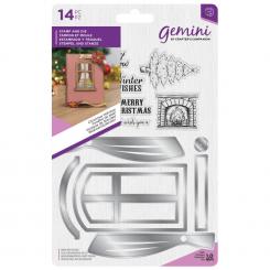 Crafter's Companion Gemini Shaker Karte Stanzschablone & Stempel- Winter Fenster 