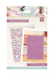 Crafter's Companion Letters from The Heart Prägefolder (12.7x17.7 cm) - Handschrift 