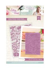 Crafter's Companion Letters from The Heart Prägefolder (12.7x17.7 cm) - Vintage Poststempel 