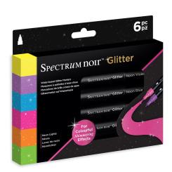 Crafter's Companion Spectrum Noir Glitter Marker Set - Neon Lights (6 Stück) 