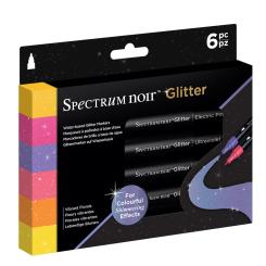 Crafter's Companion Spectrum Noir Glitter Marker Set - Vibrant Florals (6 Stück) 