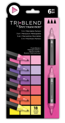 Crafter's Companion Spectrum Noir TriBlend 3in1 Stifte - Floral - 6 Stck 