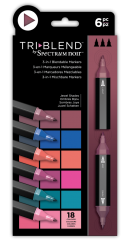 Crafter's Companion Spectrum Noir TriBlend 3in1 Stifte - Juwel Schatten- 6 Stck 