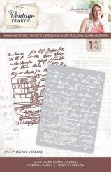 Crafter's Companion Vintage Diary Prägefolder (12.7x17.7 cm) - Liebes Tagebuch 