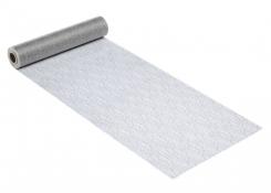CreaPop Crackle Vlies  u. Tischläufer 28cm x 1m, silber 