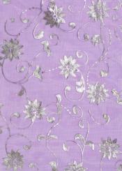 CreaPop Deko-Stoff Blumen Design - lila 29cm x 1m 