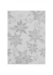 CreaPop Deko-Stoff Christstern schwarz-silber, 29cm x 1m 