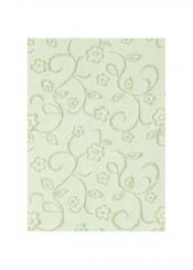 CreaPop Deko-Stoff Organza Blumenranke mit Glimmer - olive 29cm x 1m 