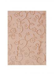 CreaPop Deko-Stoff Organza Blumenranke mit Glimmer - schoko 29cm x 1m 