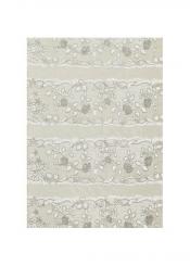 CreaPop Deko-Stoff Rosenbodüre weiss/silber 29cm x 1m 