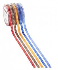 CreaPop Punkte-Band 10mm x 1m , rot 