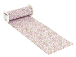CreaPop Tischband Stoff Blümchen 20cm x 10m, rose 