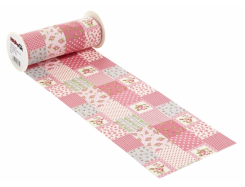 CreaPop Tischband Stoff Patchwork 20cm x 1m, rose 