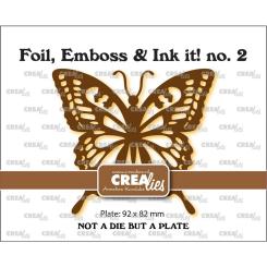 Crealies • Foil, Emboss & Ink It! Stempel - Swallowtail Schmetterling 