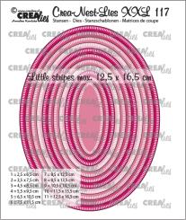 Crealies Crea-Nest-Lies XXL no. 117 Stanzschablone Oval mit kleinen Streifen 