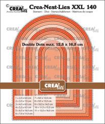 Crealies Crea-Nest-Lies XXL no. 140 Stanzschablone Bogen doppelter gepunkteter Linie 