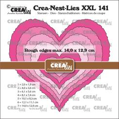 Crealies Crea-Nest-Lies XXL no. 141 Stanzschablone Herz mit rauen Kanten 