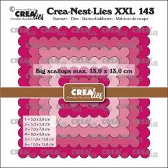 Crealies Crea-Nest-Lies XXL no. 143 Stanzschablone Viereck mit großen Wellenrand 