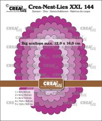 Crealies Crea-Nest-Lies XXL no. 144 Stanzschablone Viereck mit großen Wellenrand 