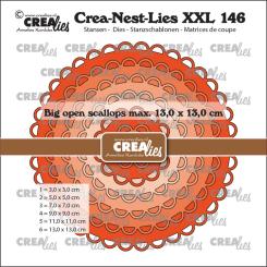 Crealies Crea-Nest-Lies XXL no. 146 Stanzschablone Kreis mit offenen Halbkreis 
