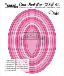Crealies Crea-Nest-Lies XXL no. 43 Stanzschablone Oval mit Punkten 
