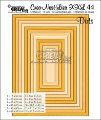 Crealies Crea-Nest-Lies XXL no. 44 Stanzschablone Rechteck mit Punkten 