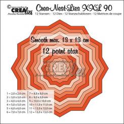 Crealies Crea-Nest-Lies XXL no. 90 Stanzschablone Stern mit 12 Spitzen 