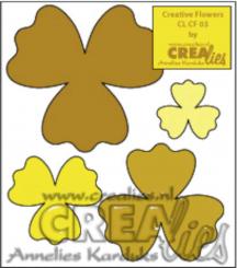 Crealies Creative Flowers no. 03 Stanzschablone Satz 4 Blumen 