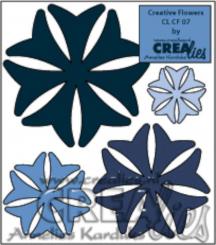 Crealies Creative Flowers no. 07 Stanzschablone Satz 4 Blumen 