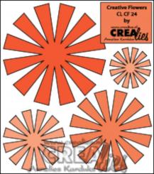 Crealies Creative Flowers no. 24 Stanzschablone Satz 4 Blumen 