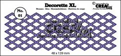 Crealies Decorette XL no. 01 - Diamant mit Stitch 