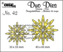 Crealies Duo Die no. 42 Stanzschablone - Sterne 