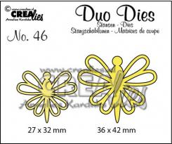 Crealies Duo Die no. 46 Stanzschablone - Schmetterlinge 8 
