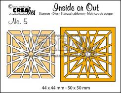 Crealies Insider or Out No.5 Stanzschablone - Block Stern 