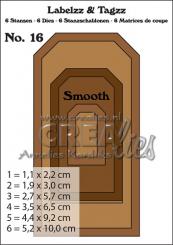 Crealies Labelzz & Tagzz Stanzschablone No.16 - Smooth 