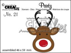 Crealies Partz no. 21  Stanzschablone - Rentier 