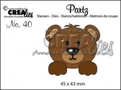 Crealies Partz no. 40  Stanzschablone - Teddybär 