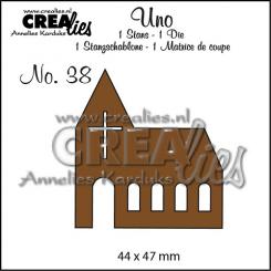 Crealies Uno no. 38 Stanzschablone - Kirche 